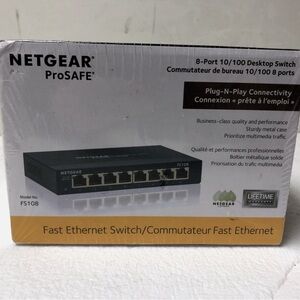 NEW NETGEAR ProSafe (FS108) 8-Ports External Switch